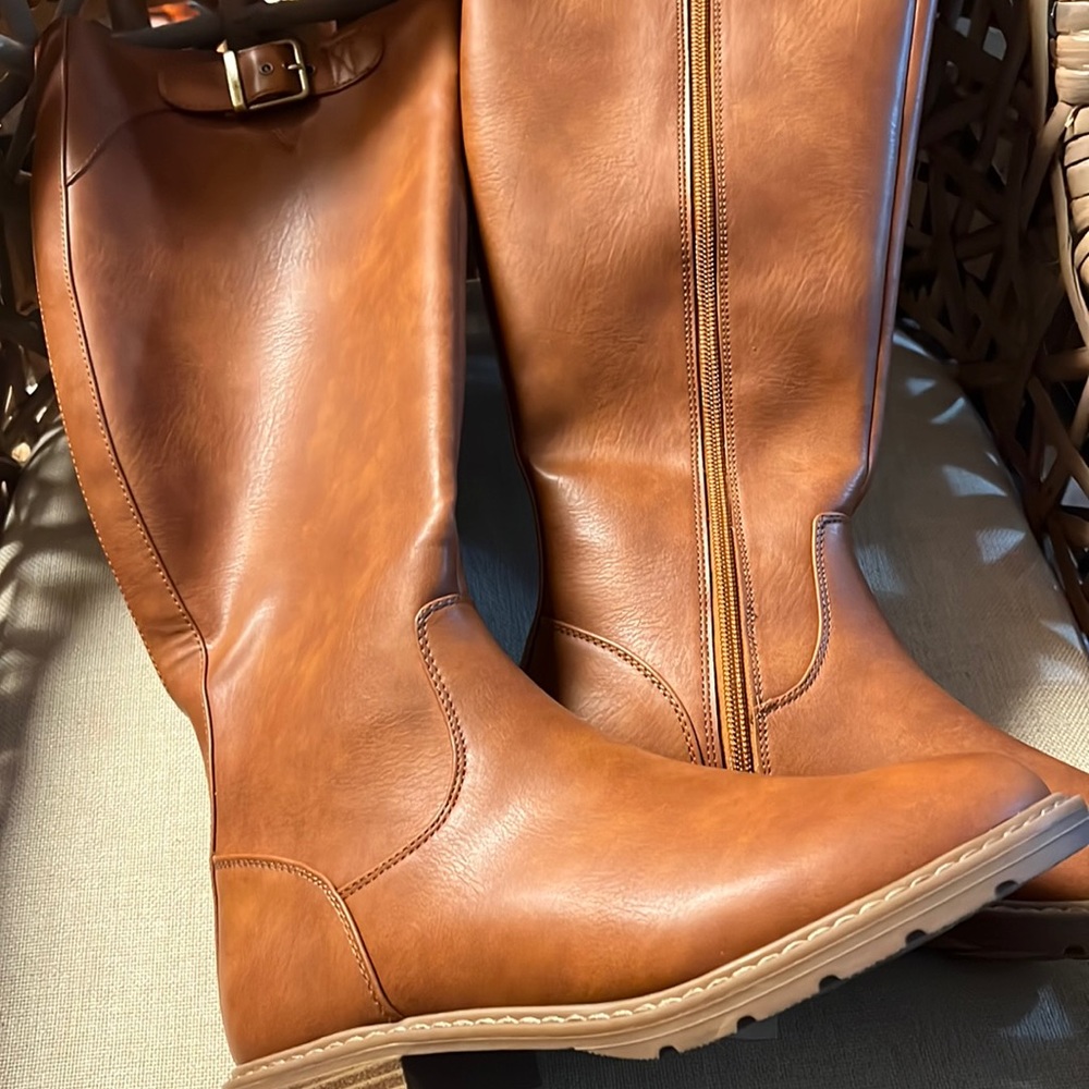 Time and Tru Tall Riding Boots in Cognac